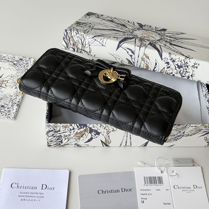 最高級ディオールスーパーコピー Lady Dior Voyageur スリムウォレット ブラック S2600OUQC_8425 レディース ディオール 財布 - 画像 (9)