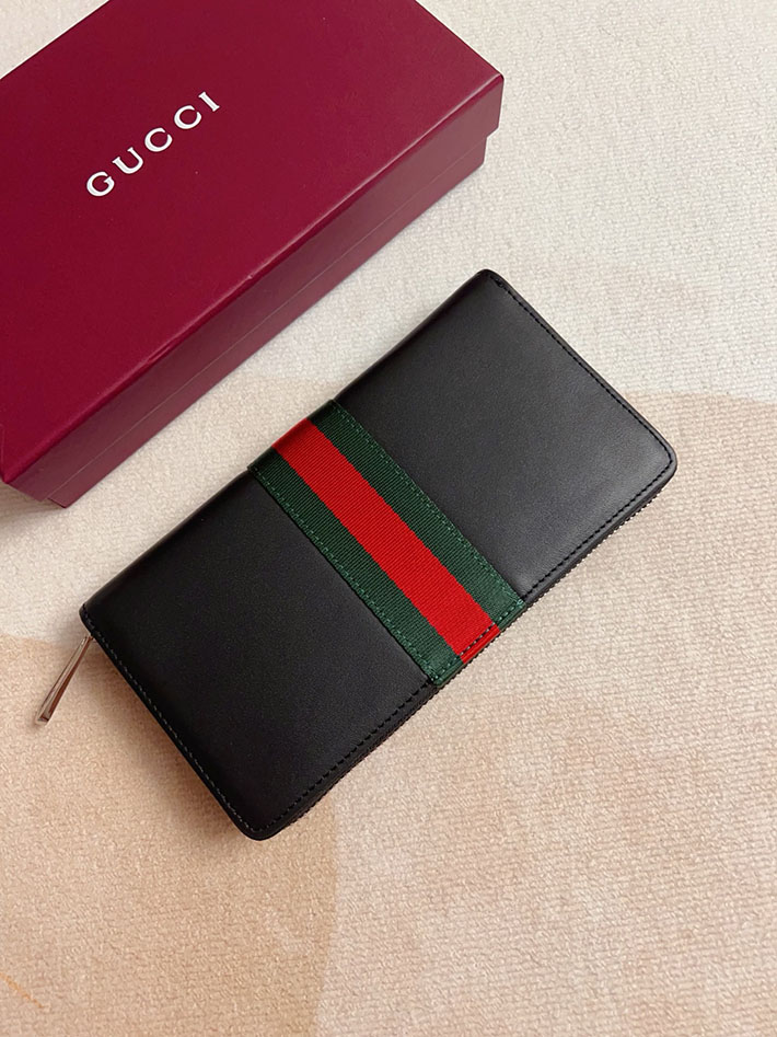 グッチ 財布 アウトレット GUCCI ウェブ トレードマーク ジップアラウンドウォレット ブラック 867284 AAGIT 1053 メンズ グッチ 財布 - 画像 (8)