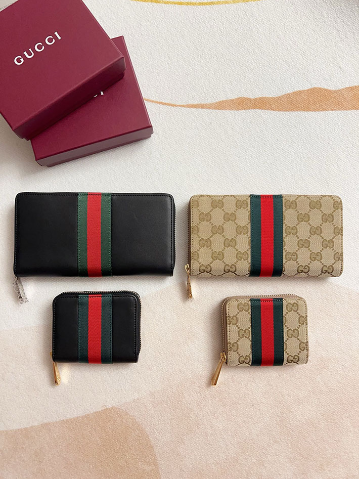 グッチ 財布 アウトレット GUCCI ウェブ付き GG ジップアラウンドウォレット サンド&ダークブラウン 867349 FAF1B 9653 GUCCI ミニ財布 アウトレット - 画像 (3)