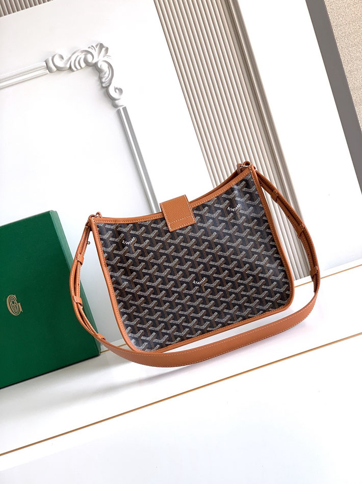 最高級ゴヤールスーパーコピー GOYARD クロスボディ バッグ ミュゼット PM ブラウン ブラック MUSETTPMLTY03TY01P ゴヤールバッグコピー - 画像 (8)