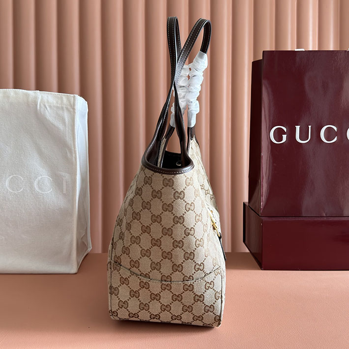 グッチ直営アウトレット店 GUCCI メルカート ミディアム トートバッグ サンド&ダークブラウン 866645 FAFV2 9651 グッチ バッグ アウトレット - 画像 (8)
