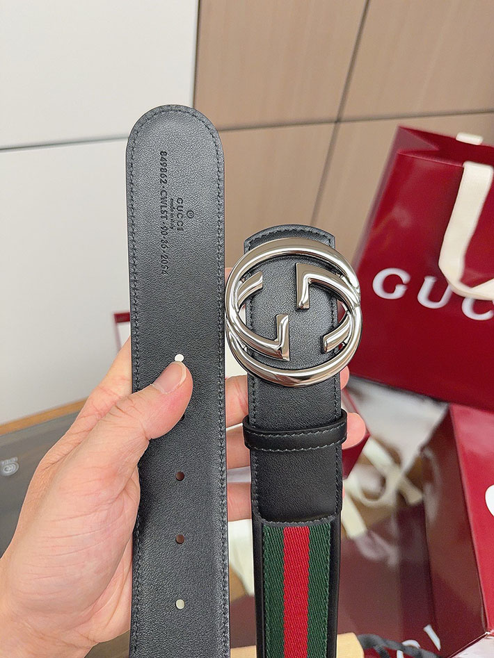 グッチ直営アウトレット店 Gucci インターロッキングG バックル付き リバーシブル レザー ベルト 849862 CWLST 2054 グッチ ベルト メンズ アウトレット - 画像 (8)