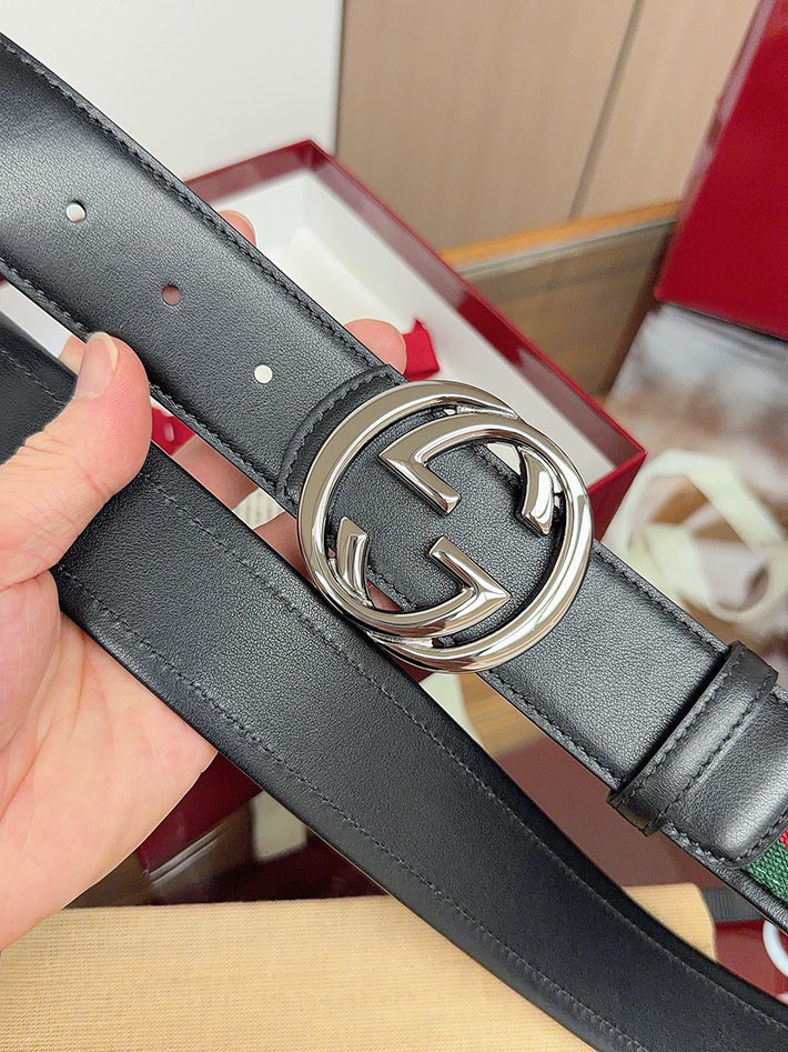 グッチ直営アウトレット店 Gucci インターロッキングG バックル付き リバーシブル レザー ベルト 849862 CWLST 2054 グッチ ベルト メンズ アウトレット - 画像 (7)