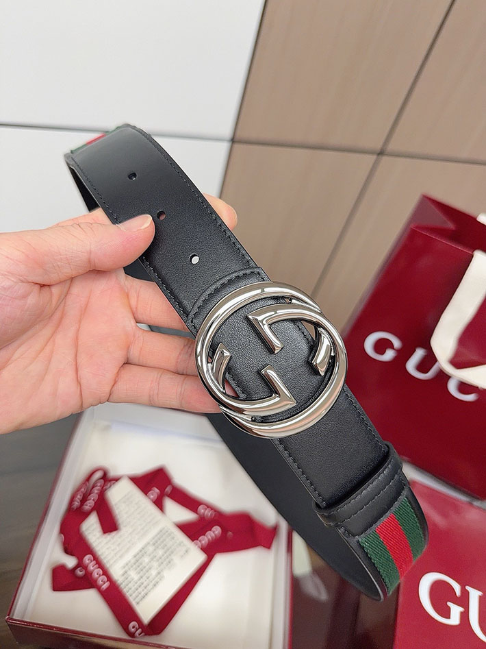 グッチ直営アウトレット店 Gucci インターロッキングG バックル付き リバーシブル レザー ベルト 849862 CWLST 2054 グッチ ベルト メンズ アウトレット - 画像 (6)