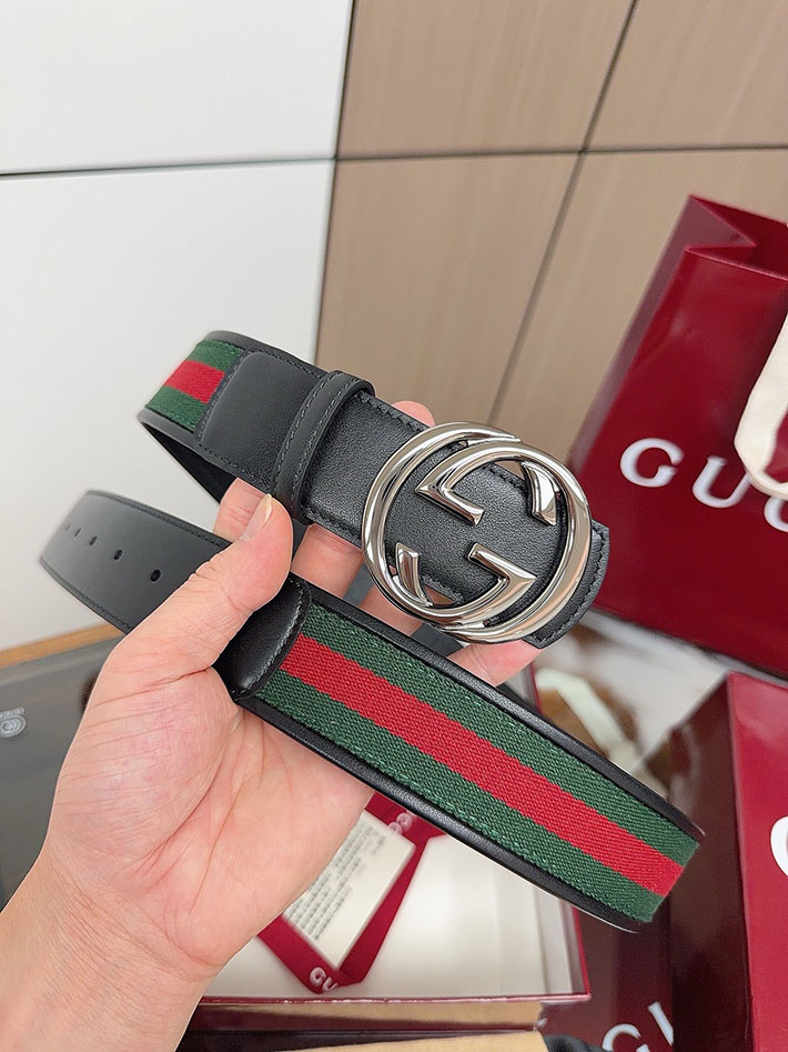 グッチ直営アウトレット店 Gucci インターロッキングG バックル付き リバーシブル レザー ベルト 849862 CWLST 2054 グッチ ベルト メンズ アウトレット - 画像 (2)