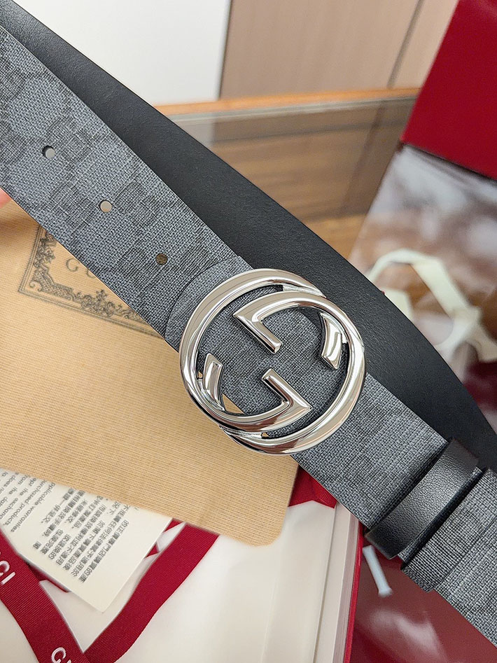グッチ直営アウトレット店 Gucci ベルト GGスプリームキャンバス インターロッキングG バックル 2634289 グッチ ベルト メンズ アウトレット - 画像 (7)
