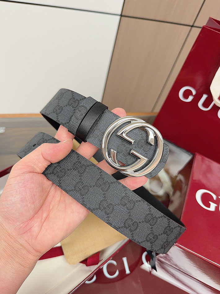 グッチ直営アウトレット店 Gucci ベルト GGスプリームキャンバス インターロッキングG バックル 2634289 グッチ ベルト メンズ アウトレット - 画像 (2)