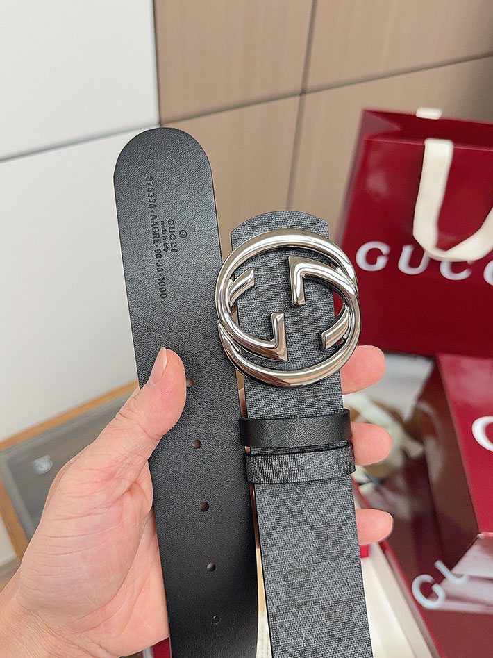 グッチ直営アウトレット店 Gucci ベルト GGスプリームキャンバス インターロッキングG バックル 2634291 グッチ ベルト メンズ ビジネス - 画像 (8)