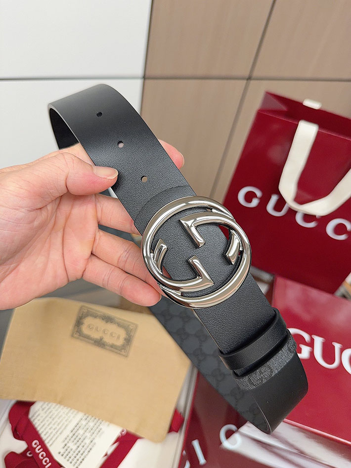 グッチ直営アウトレット店 Gucci ベルト GGスプリームキャンバス インターロッキングG バックル 2634291 グッチ ベルト メンズ ビジネス - 画像 (5)