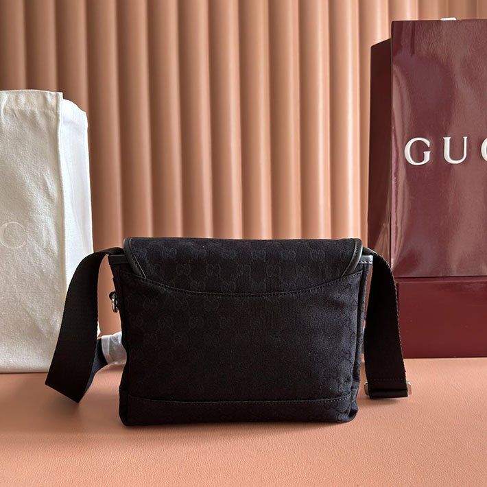 グッチ バッグ 人気 GUCCI GGキャンバス スモール クロスボディバッグ ブラック 854745 FAE8V 1000 グッチ バッグ メンズ アウトレット - 画像 (9)
