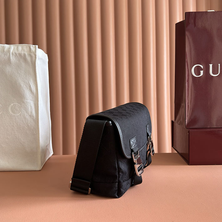 グッチ バッグ 人気 GUCCI GGキャンバス スモール クロスボディバッグ ブラック 854745 FAE8V 1000 グッチ バッグ メンズ アウトレット - 画像 (8)