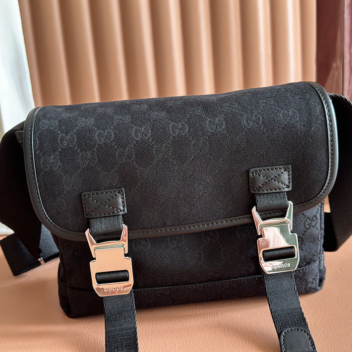 グッチ バッグ 人気 GUCCI GGキャンバス スモール クロスボディバッグ ブラック 854745 FAE8V 1000 グッチ バッグ メンズ アウトレット - 画像 (6)