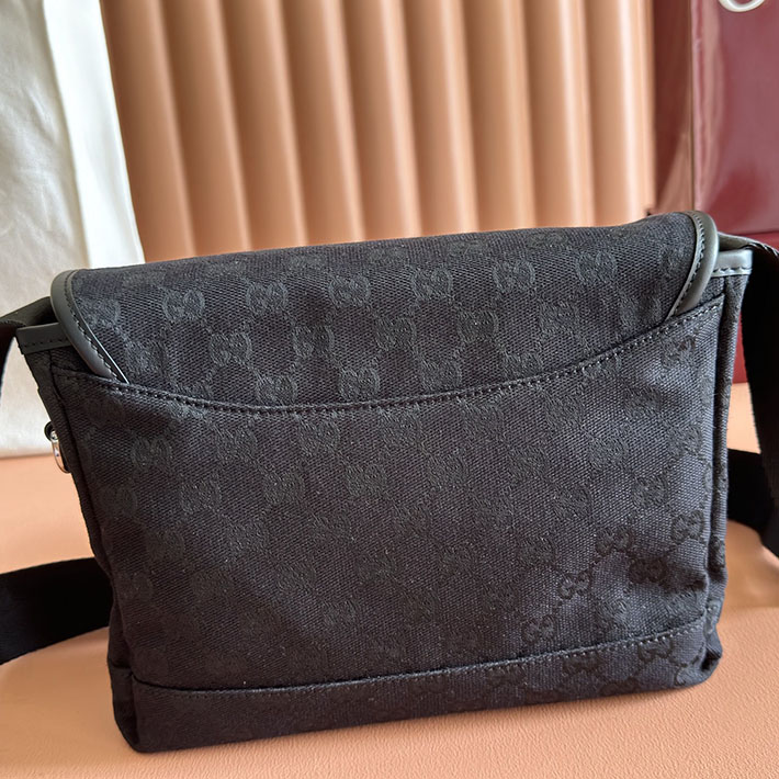 グッチ バッグ 人気 GUCCI GGキャンバス スモール クロスボディバッグ ブラック 854745 FAE8V 1000 グッチ バッグ メンズ アウトレット - 画像 (5)