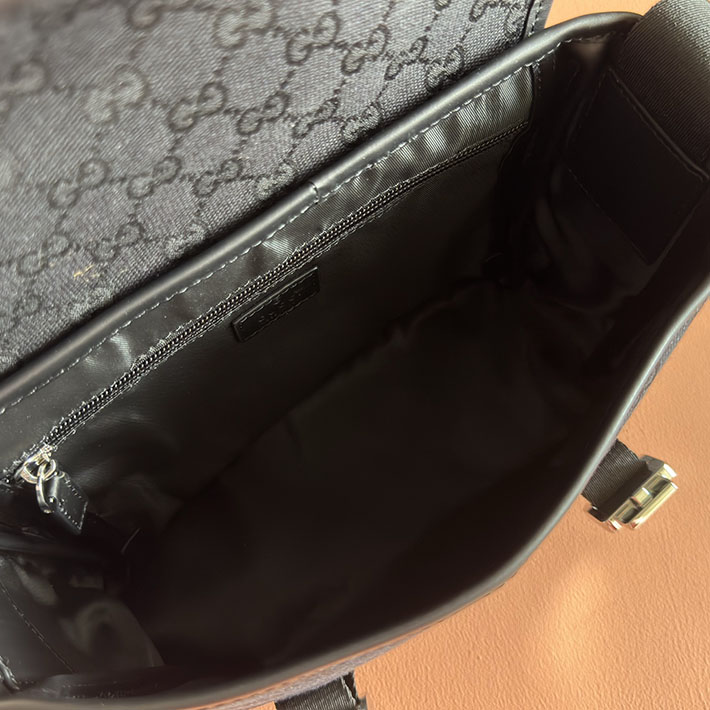 グッチ バッグ 人気 GUCCI GGキャンバス スモール クロスボディバッグ ブラック 854745 FAE8V 1000 グッチ バッグ メンズ アウトレット - 画像 (2)