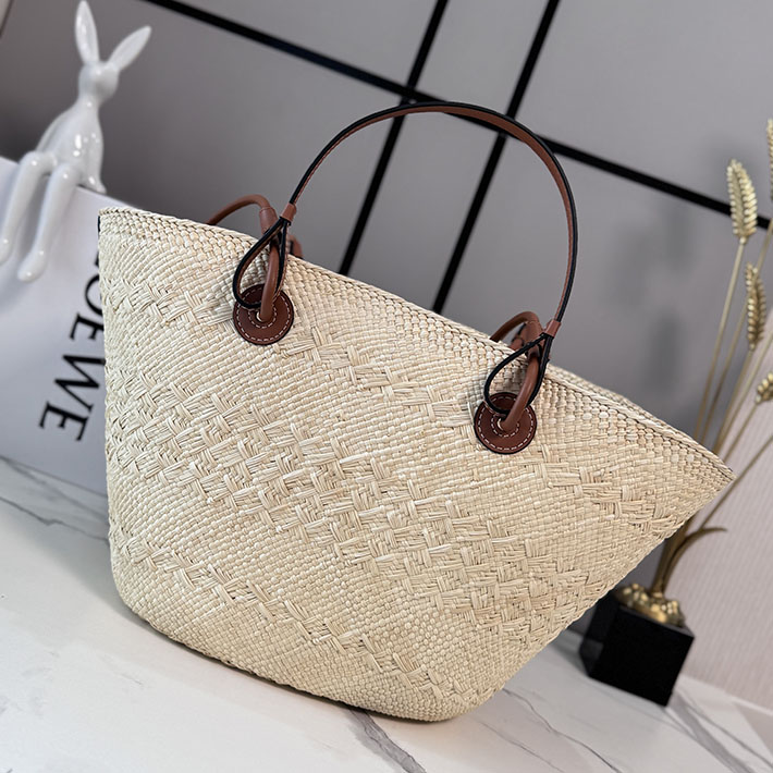最高級ロエベスーパーコピー LOEWE アナグラム バスケットバッグ ミディアム ナチュラル/タン AABKT43X09-2435 ロエベ トートバッグ 人気 - 画像 (8)