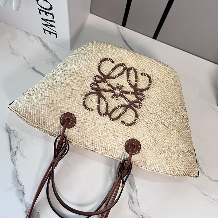 最高級ロエベスーパーコピー LOEWE アナグラム バスケットバッグ ミディアム ナチュラル/タン AABKT43X09-2435 ロエベ トートバッグ 人気 - 画像 (6)