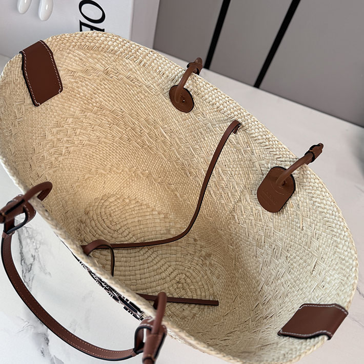 最高級ロエベスーパーコピー LOEWE アナグラム バスケットバッグ ミディアム ナチュラル/タン AABKT43X09-2435 ロエベ トートバッグ 人気 - 画像 (4)