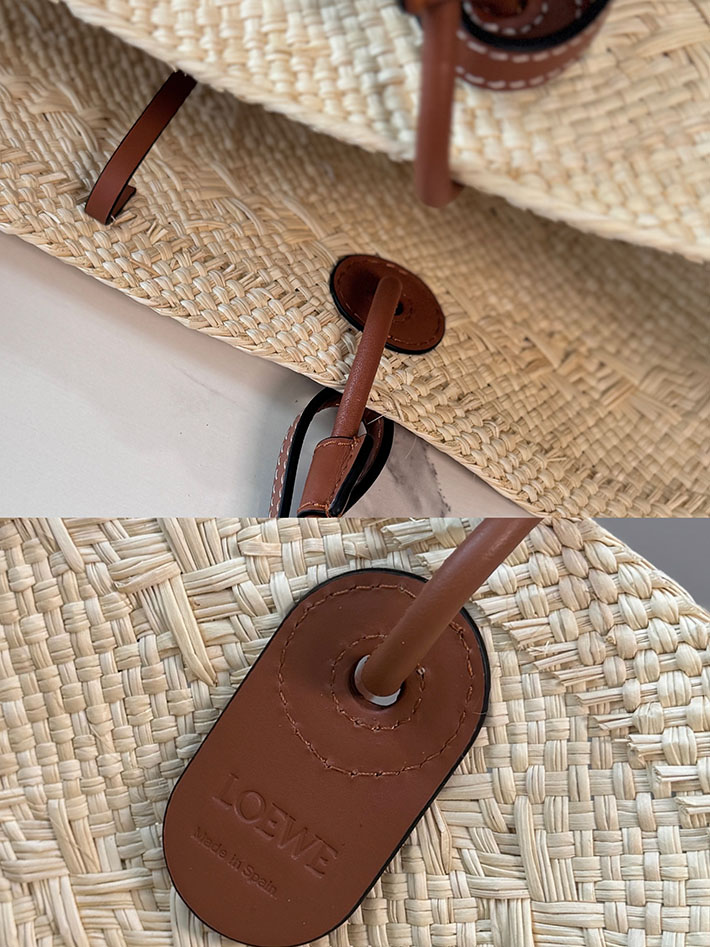 最高級ロエベスーパーコピー LOEWE アナグラム バスケットバッグ ミディアム ナチュラル/タン AABKT43X09-2435 ロエベ トートバッグ 人気 - 画像 (3)