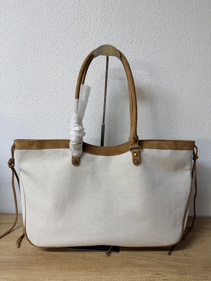 バレンシアガ バッグ 人気 レディース BALENCIAGA Le City ビーチ トートバッグ ミディアム ベージュ/キャメル 8664682ACO59226 バレンシアガ トートバッグ ナイロン - 画像 (9)