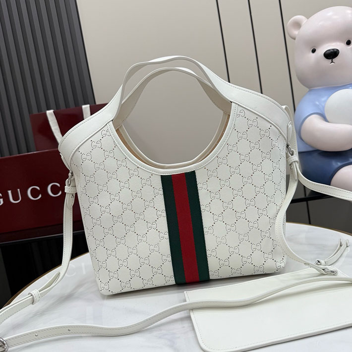 グッチ直営アウトレット店 GUCCI ジリオ スモール トートバッグ ホワイト 860845 AAG3J 9252 グッチ トートバッグ アウトレット - 画像 (8)