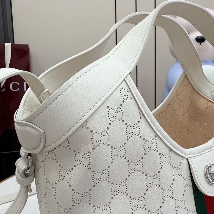 グッチ直営アウトレット店 GUCCI ジリオ スモール トートバッグ ホワイト 860845 AAG3J 9252 グッチ トートバッグ アウトレット - 画像 (6)