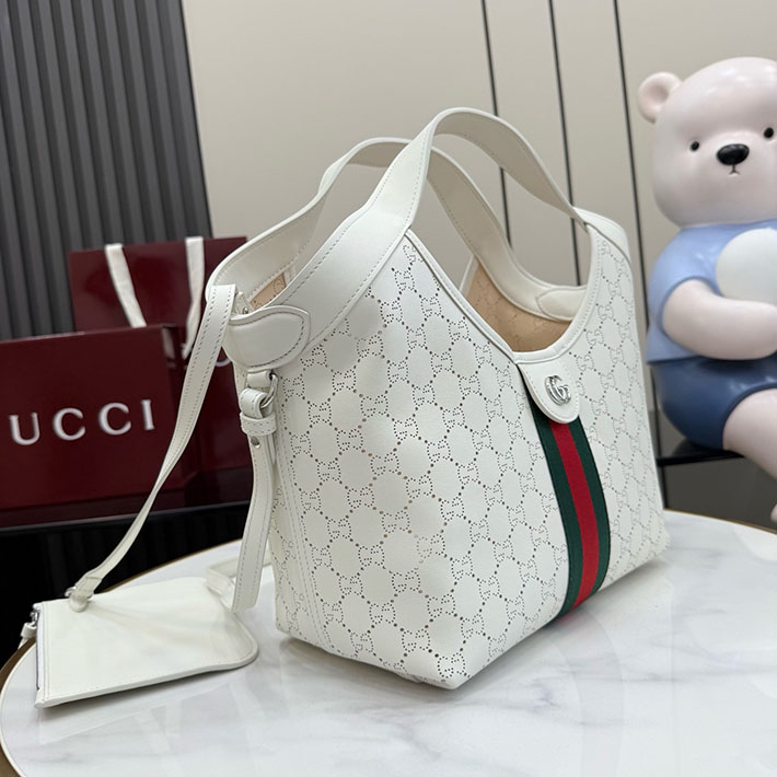 グッチ直営アウトレット店 GUCCI ジリオ スモール トートバッグ ホワイト 860845 AAG3J 9252 グッチ トートバッグ アウトレット - 画像 (4)