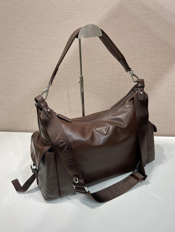 プラダ バッグ メンズ 新作 PRADA エクスプローラ レザーショルダーバッグ コーヒー 2VH204_2HE8_F0201 プラダ メンズ バッグ アウトレット - 画像 (8)