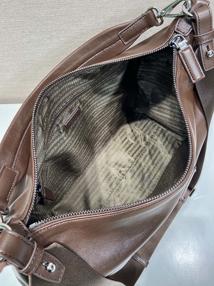 プラダ バッグ メンズ 新作 PRADA エクスプローラ レザーショルダーバッグ コーヒー 2VH204_2HE8_F0201 プラダ メンズ バッグ アウトレット - 画像 (3)