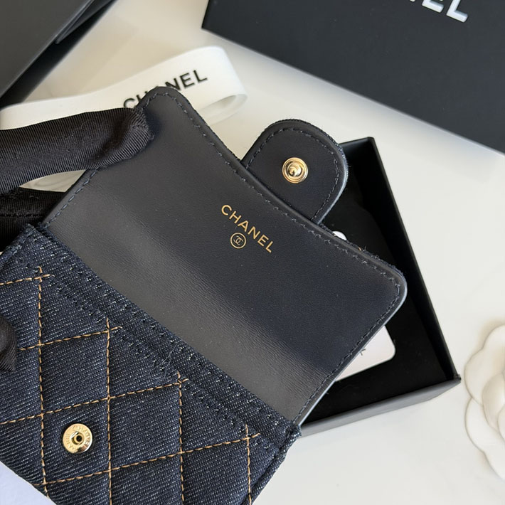 最高級シャネルスーパーコピー CHANEL クラシック フラップ カード ケース ダークブルー AP0214-B23492-U7663 シャネル カードケース 財布代わり - 画像 (4)