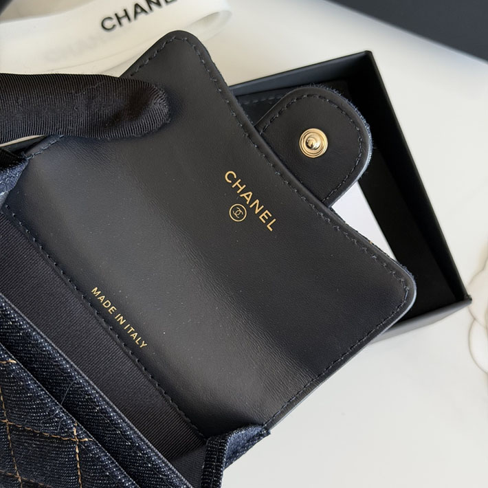 最高級シャネルスーパーコピー CHANEL クラシック フラップ カード ケース ダークブルー AP0214-B23492-U7663 シャネル カードケース 財布代わり - 画像 (2)
