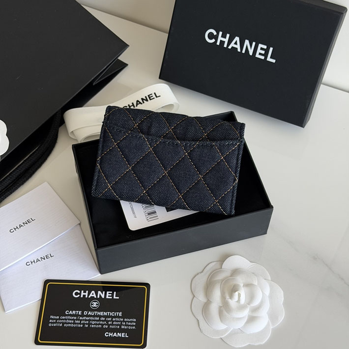 最高級シャネルスーパーコピー CHANEL クラシック フラップ カード ケース ダークブルー AP0214-B23492-U7663 シャネル カードケース 財布代わり - 画像 (11)