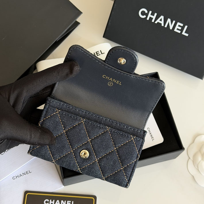 最高級シャネルスーパーコピー CHANEL クラシック フラップ カード ケース ダークブルー AP0214-B23492-U7663 シャネル カードケース 財布代わり - 画像 (5)