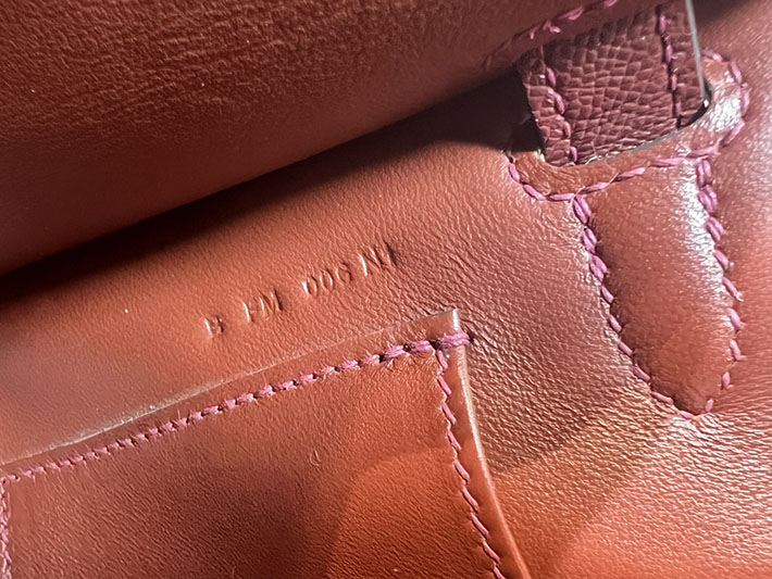 エルメスコピー通販 HERMES ケリーエラン ルージュアッシュ マダム ゴールド金具 ケリーエラン H085208CC55 ケリーエラン 定価 - 画像 (5)
