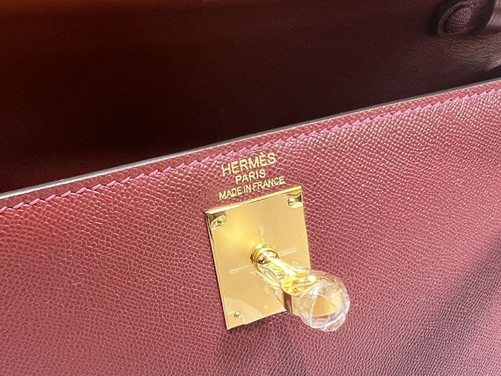 エルメスコピー通販 HERMES ケリーエラン ルージュアッシュ マダム ゴールド金具 ケリーエラン H085208CC55 ケリーエラン 定価 - 画像 (3)