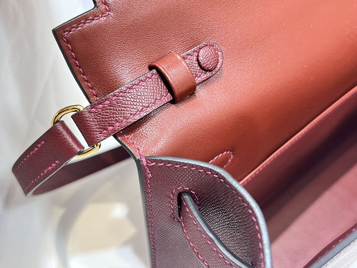 エルメスコピー通販 HERMES ケリーエラン ルージュアッシュ マダム ゴールド金具 ケリーエラン H085208CC55 ケリーエラン 定価 - 画像 (2)