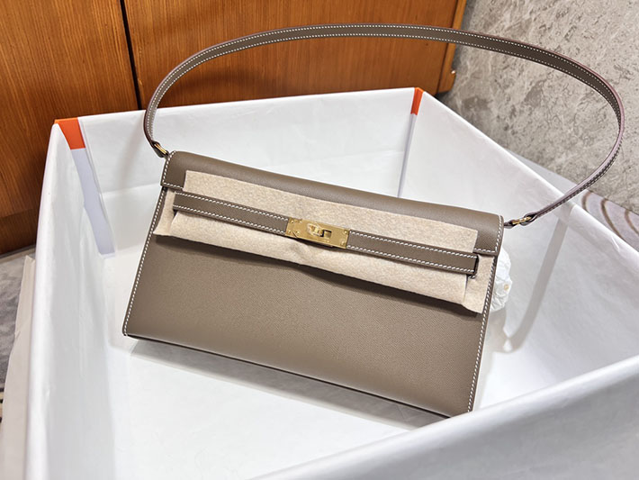 エルメスコピー通販 HERMES ケリーエラン エトゥープ マダム ゴールド金具 ケリーエラン H085208CC18 ケリーエラン 定価 - 画像 (9)