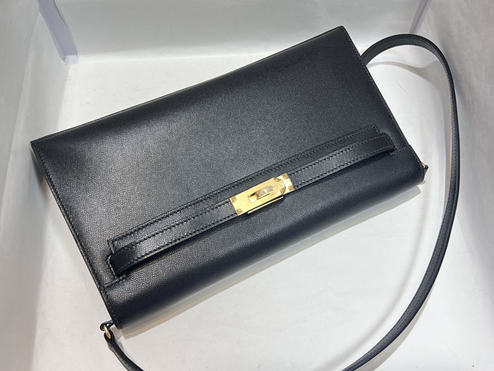 エルメスコピー通販 HERMES ケリーエラン 黒 ブラック マダム ゴールド金具 ケリーエラン H085208CC89 ケリーエラン 黒 - 画像 (8)