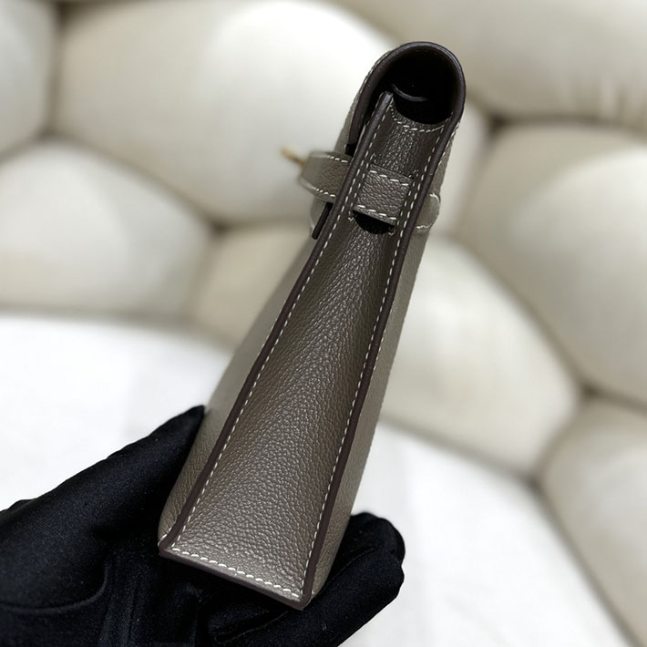 エルメスコピー通販 HERMES ケリーエラン エトゥープ シェブルミゾル ゴールド金具 ケリーエラン H085885CC18 エルメス ケリーエラン - 画像 (8)