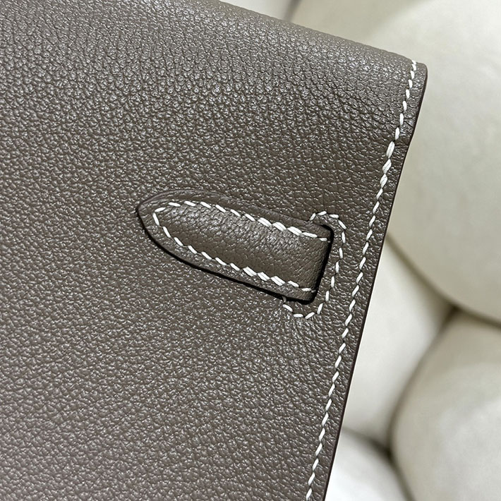 エルメスコピー通販 HERMES ケリーエラン エトゥープ シェブルミゾル ゴールド金具 ケリーエラン H085885CC18 エルメス ケリーエラン - 画像 (6)