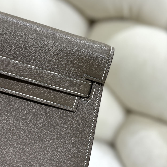 エルメスコピー通販 HERMES ケリーエラン エトゥープ シェブルミゾル シルバー金具 ケリーエラン H085885CK18 ケリーエラン 人気 - 画像 (9)