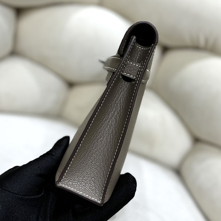 エルメスコピー通販 HERMES ケリーエラン エトゥープ シェブルミゾル シルバー金具 ケリーエラン H085885CK18 ケリーエラン 人気 - 画像 (8)