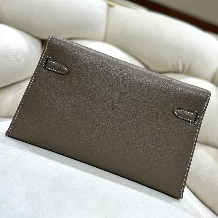 エルメスコピー通販 HERMES ケリーエラン エトゥープ シェブルミゾル シルバー金具 ケリーエラン H085885CK18 ケリーエラン 人気 - 画像 (7)