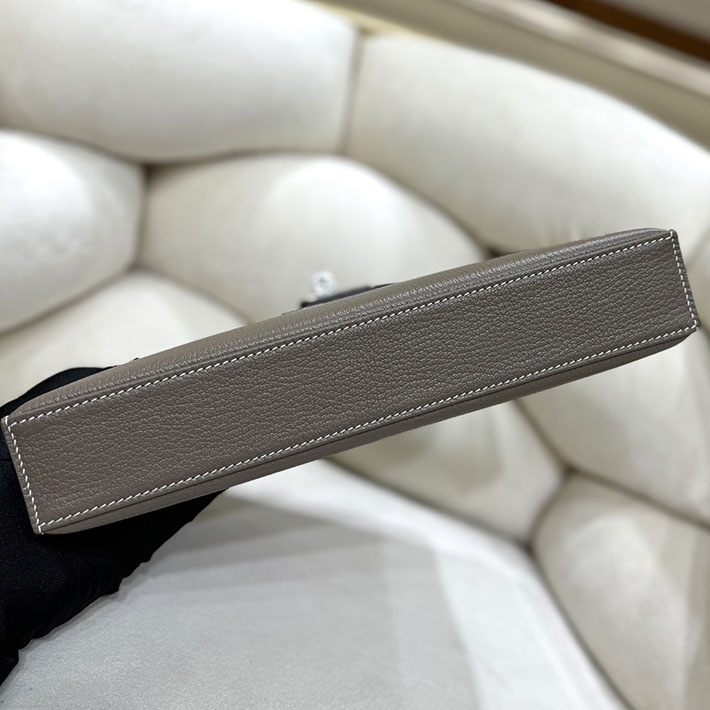 エルメスコピー通販 HERMES ケリーエラン エトゥープ シェブルミゾル シルバー金具 ケリーエラン H085885CK18 ケリーエラン 人気 - 画像 (5)