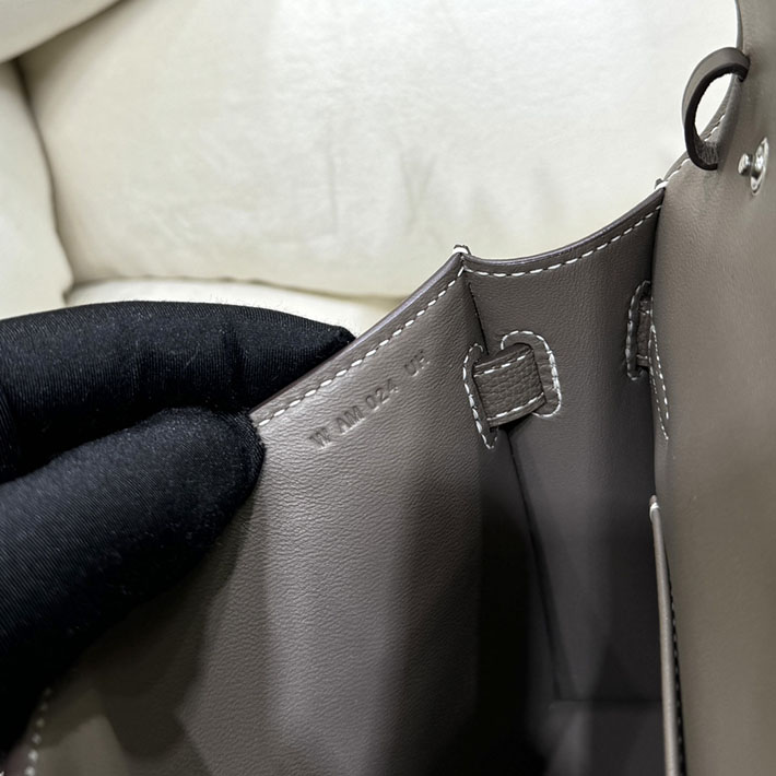 エルメスコピー通販 HERMES ケリーエラン エトゥープ シェブルミゾル シルバー金具 ケリーエラン H085885CK18 ケリーエラン 人気 - 画像 (3)