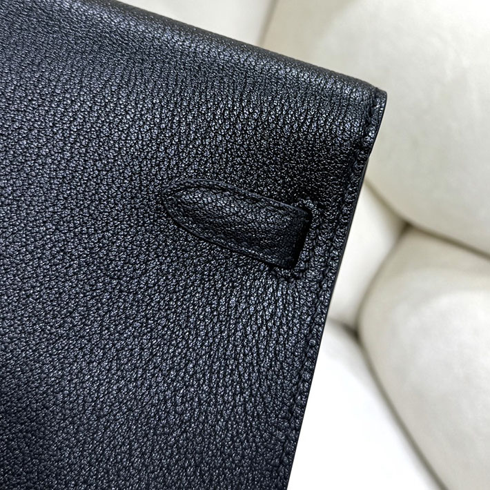 エルメスコピー通販 HERMES ケリーエラン 黒 ブラック シェブルミゾル シルバー金具 ケリーエラン H085885CK89 ケリーエラン 黒 - 画像 (6)