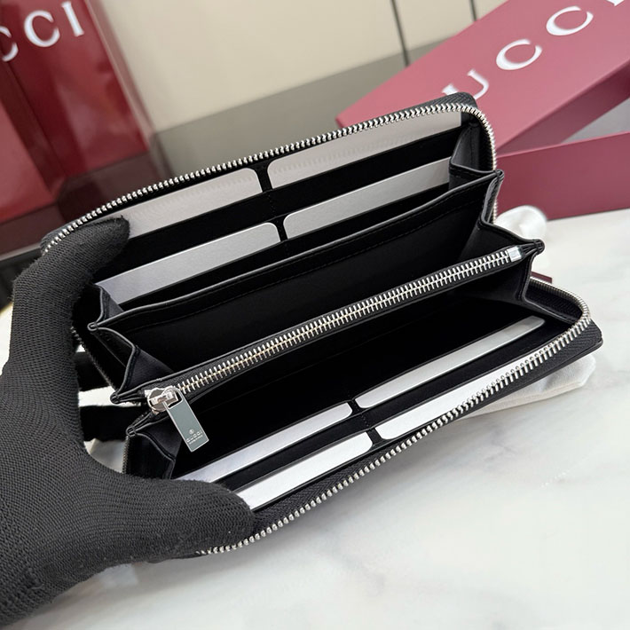 グッチ 財布 アウトレット GUCCI アリア ジップアラウンドウォレット ブラック 875952 AAGTU 1000 グッチ 長財布 メンズ 人気 - 画像 (5)
