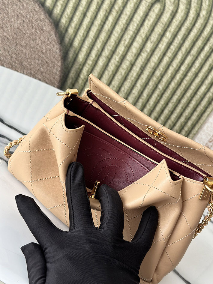 最高級シャネルスーパーコピー CHANEL 2026新作 ハンドバッグ ホーボーバッグ ライトベージュ AS6255 B24044 U8372 シャネル ショルダーバッグ - 画像 (2)