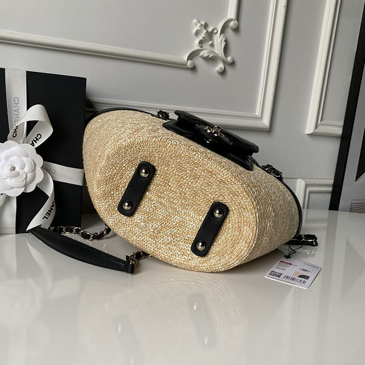 シャネル 新作バッグ 2026 CHANEL CCロゴ スモール ショッピング バッグ ベージュ ブラック AS5951 B22647 U6027 シャネル バッグ アウトレット - 画像 (6)