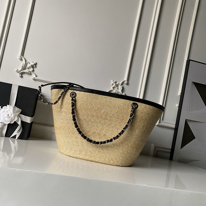 シャネル 新作バッグ 2026 CHANEL ラージ ショッピング バッグ ベージュ ブラック AS5952-B23640-U8798 シャネル バッグ 安い順 - 画像 (9)