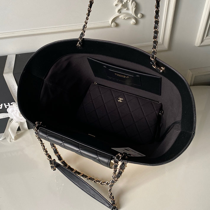 シャネル 新作バッグ 2026 CHANEL ラージ ショッピング バッグ ベージュ ブラック AS5952-B23640-U8798 シャネル バッグ 安い順 - 画像 (3)